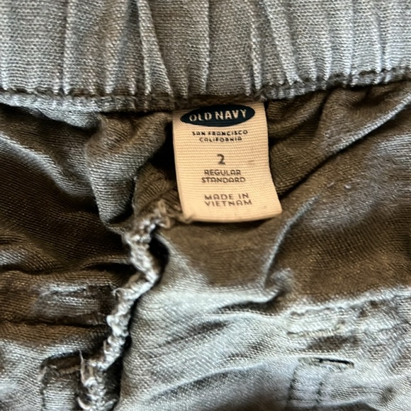 Old Navy linen Jogger Pants ((size 2)) zipper at ankle. - Picture 4 of 8